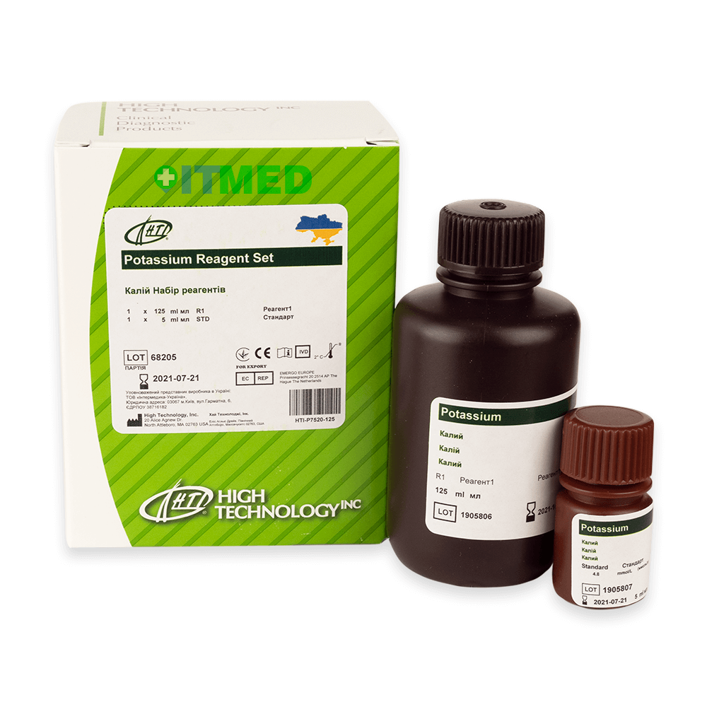 Калий. Набор реагентов, HTI-P7520-125 - Фото 1