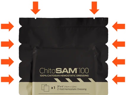 Кровоостанавливающая губка ChitoSAM 100 7,6 см х 1,22 м - Фото 1