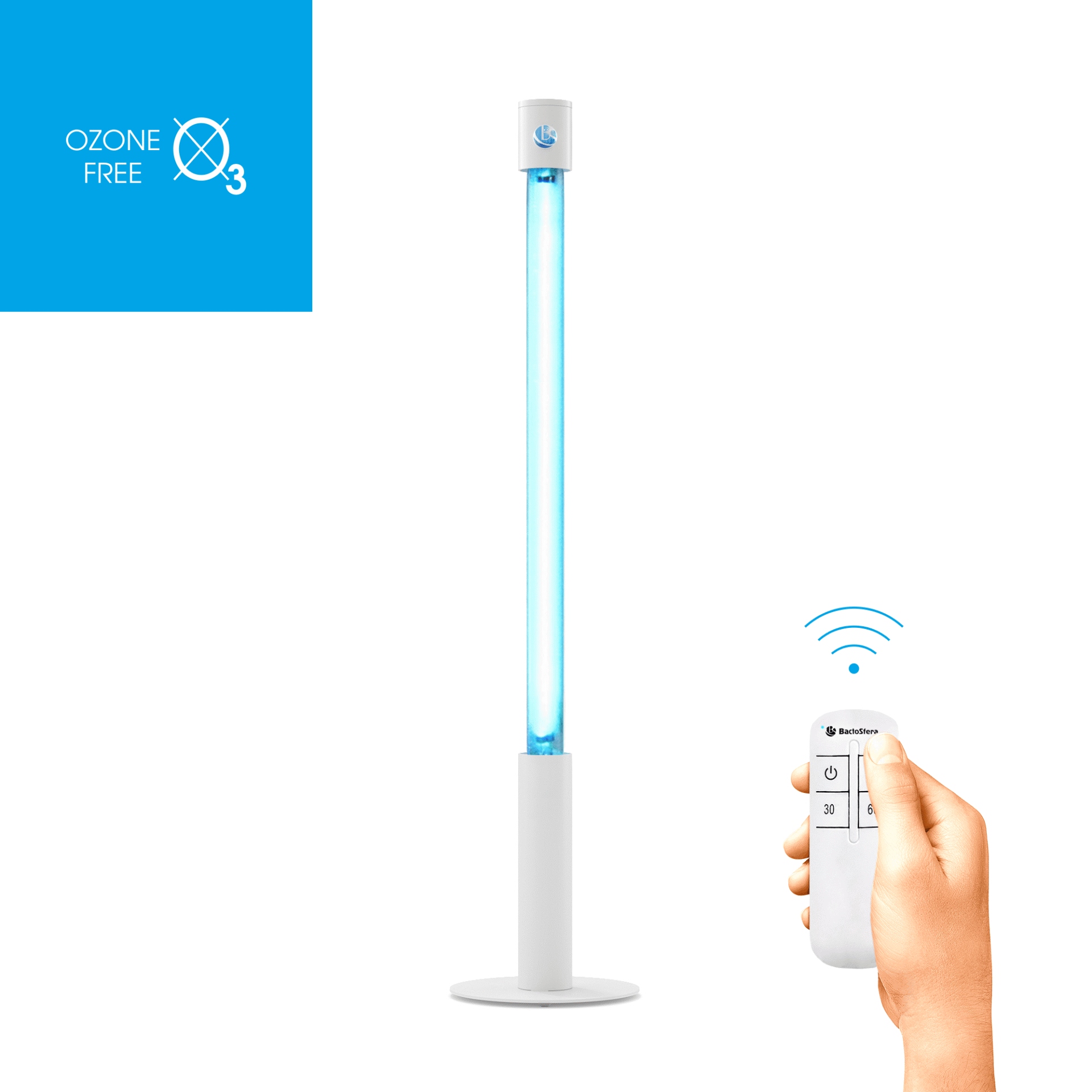 Бактерицидний опромінювач BactoSfera 360° 15 OZONEFREE RC-TIMER White - Фото 1