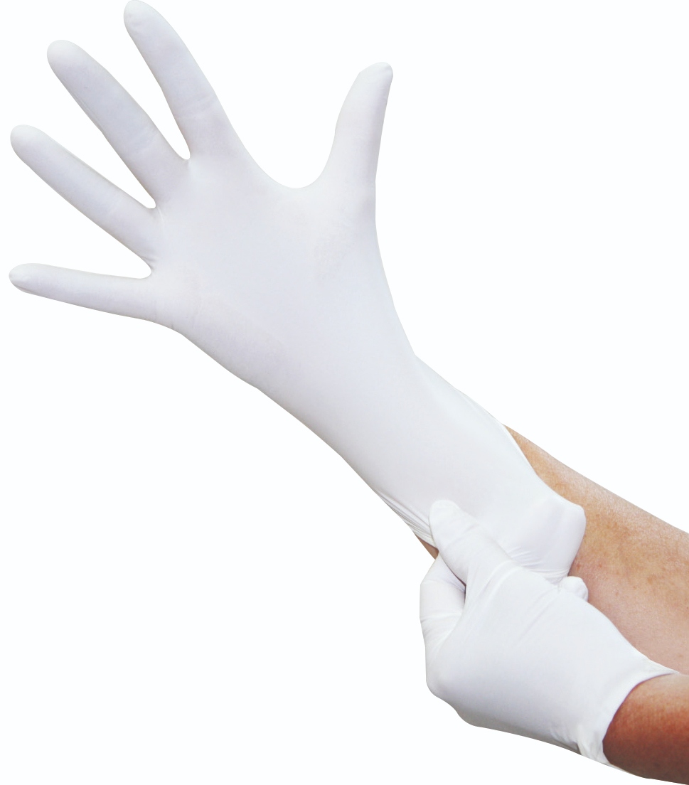 Рукавички нітрилові без пудри SafeTouch Advanced Platinum White. Вага 3,5 г (10 уп - 1 ящ) - Фото 1