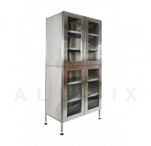 Шкаф медицинский двустворчатый ШД-НС-СС с нержавеющей стали - Фото 1