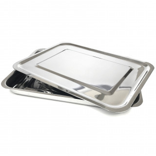 Лоток хирургический, прямоугольный с крышкой 400 мм (400х300) (ЛПр-400 к) - Фото 1