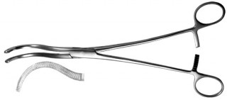 Затискач для ниркової ніжки, зігнутий по радіусу №2 Малий 255мм (Федорова) (З-26) - Фото 1