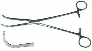 Затискач для ниркової ніжки, зігнутий по радіусу №1 Малий 230мм (Федорова) (З-4) - Фото 1