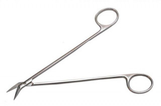 Ножницы сосудистые, горизонтально-изогнутые, 160 мм. (Н-37) - Фото 1