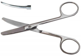 Ножницы тупоконечные, вертикально - изогнутые, 140 мм. (Н-3) - Фото 1