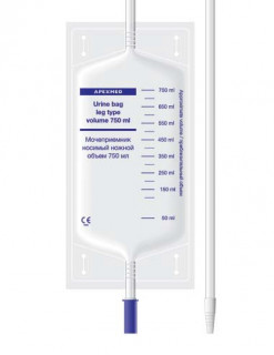 Мочеприемник для ношения, 750 мл, длина трубки 30 см (10шт) - Фото 1