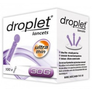 Ланцет (скарификатор) для прокалывающих устройств DROPLET 30G (100 шт) - Фото 1