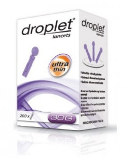 Ланцет (скарификатор) для прокалывающих устройств DROPLET 30G (200 шт) - Фото 1