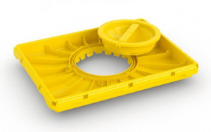 Контейнер для утилизации медицинских, желтый, с крышкой DUO, SC 50 л - Фото 1