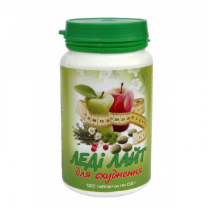 Леди Лайт - для нормализации обмена вещевств, 120 табл. по 0,5 г - Фото 1