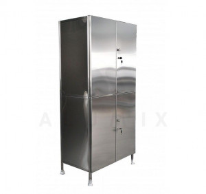 Шкаф медицинский двустворчатый ШД-НС-НН с нержавеющей стали - Фото 1