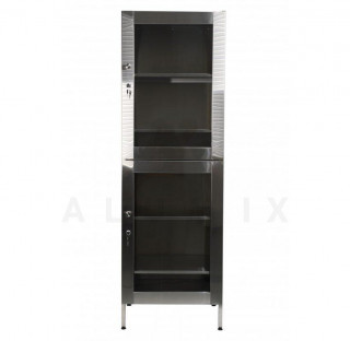 Шкаф одностворчатый медицинский ШО-НС-СС с нержавеющей стали - Фото 1