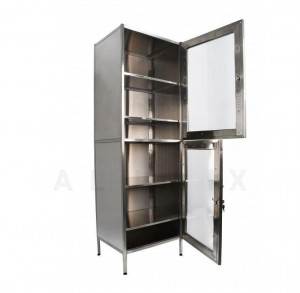 Шкаф одностворчатый медицинский ШО-НС-СС с нержавеющей стали - Фото 1