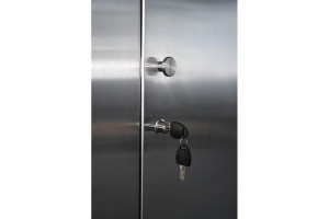 Шкаф одностворчатый медицинский ШО-НС-СН с нержавеющей стали - Фото 1