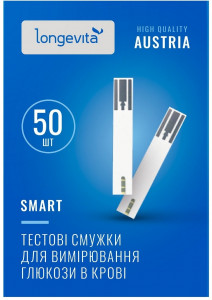 Тестові смужки(50х1)50шт LONGEVITA Smart - Фото 1