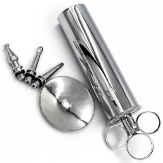 Шприц Жане багаторазовий металевий з 3 насадками, 150 мл - Фото 1