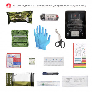 Аптечка по стандарту НАТО медицинская общевоенная индивидуальная - Фото 1
