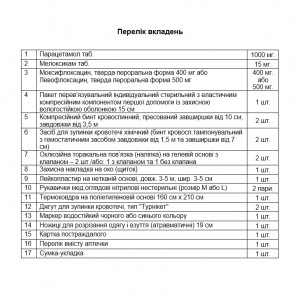 Аптечка общевоенная индивидуальная (АМЗІ) по Приказу МОУ №506 - Фото 1