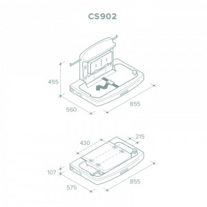 Настенный пеленальный столик Rixo Maggio CS902 - Фото 1
