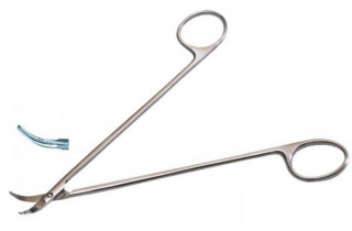 Ножиці судинні, вертикально вигнуті, по радіусу, 158 мм. (Н-39) - Фото 1