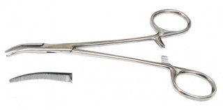 Затискач Москіт кровоспинний, вигнутий по ребру. Довжина 16,0 см. (З-35) - Фото 1