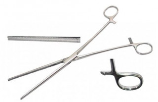 Зажим гинекологический длинный, прямой, 260 мм (З-43) - Фото 1