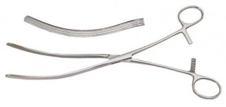 Зажим кишечный эластичный для взрослых, изогнутый, 235 мм. (З-40-2т) - Фото 1