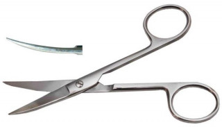 Ножиці із двома гострими кінцями, вигнуті, 140 мм. (Н-3-2) - Фото 1