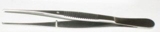 Пинцет глазной для радужной оболочки по Грэйф, 1х2 зубцы, прямой. Длина 10 см. (ПХ-94) - Фото 1