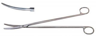 Ножиці для глибоких порожнин, вигнуті, 280 мм. (Н-128) - Фото 1