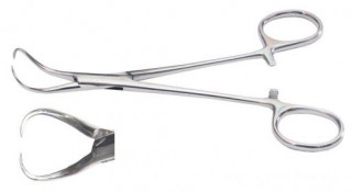 Затискач Цапка з кремальєрами для операційної білизни. Довжина 15,0 см. (З-39) - Фото 1
