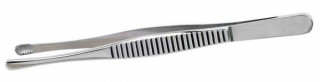 Пинцет зубчатолапчатый. Длина 150 мм, ширина 6 мм (П-83) - Фото 1