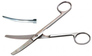 Ножиці тупокінцеві, вертикально вигнуті, 170 мм. (Н-4) - Фото 1