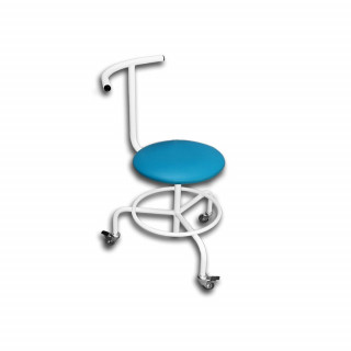 Стул винтовой со спинкой передвижной с подставкой для ног СВПС - Фото 1