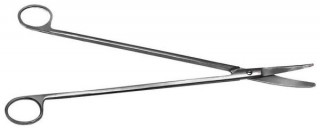 Ножницы для глубоких полостей, с острым концом, 280 мм. (Н-128-1) - Фото 1