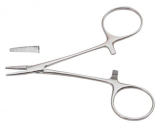 Зажим кровоостанавливающий, глазной, прямой. Длина 8,4 см. (З-9) - Фото 1