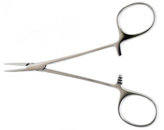 Затискач Москіт кровоспинний, прямий для новонароджених. Довжина 12,5 см. (З-120) - Фото 1