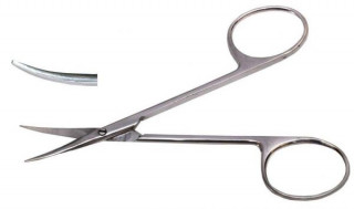 Ножиці очні загострені, вертикально - вигнуті, 113 мм. (Н-41) - Фото 1