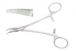 Зажим кровоостанавливающий, нейрохирургический, изогнутый, 145 мм. (З-17-2) - Фото 1