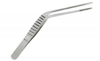 Пинцет ушной горизонтально - изогнутый, анатомический. Длина 15,0 см. (П-24-1) - Фото 1