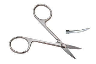 Ножиці вертикально - вигнуті, гострокінцеві, 100 мм. (Н-21) - Фото 1