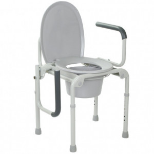 Стальний стілець-туалет з відкидними підлокітниками, OSD-2108D - Фото 1