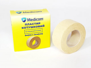 Пластир медичний котушковий MEDICOM® на тканинній основі, 5м * 2см (10 шт) - Фото 1