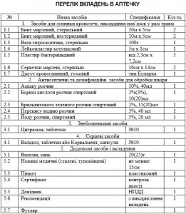Аптечка для кабинетов физики и химии общеобразовательного учебного заведения - Фото 1